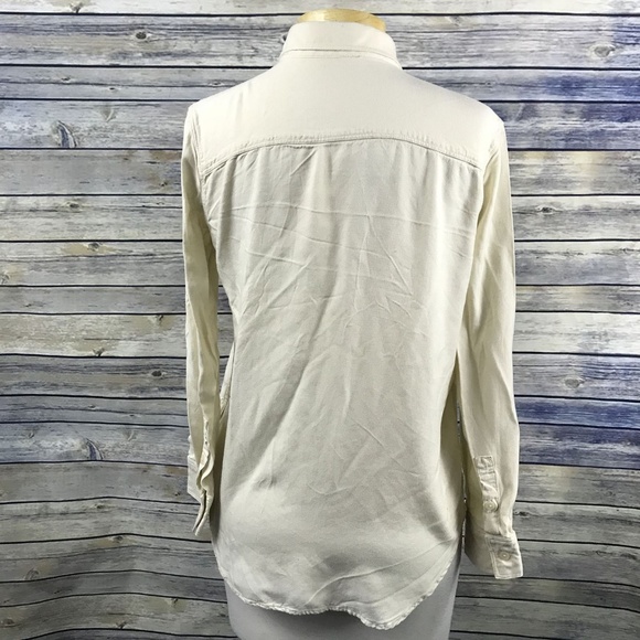 Talula Womens button down shirt Cream Collared - Picture 8 of 8
